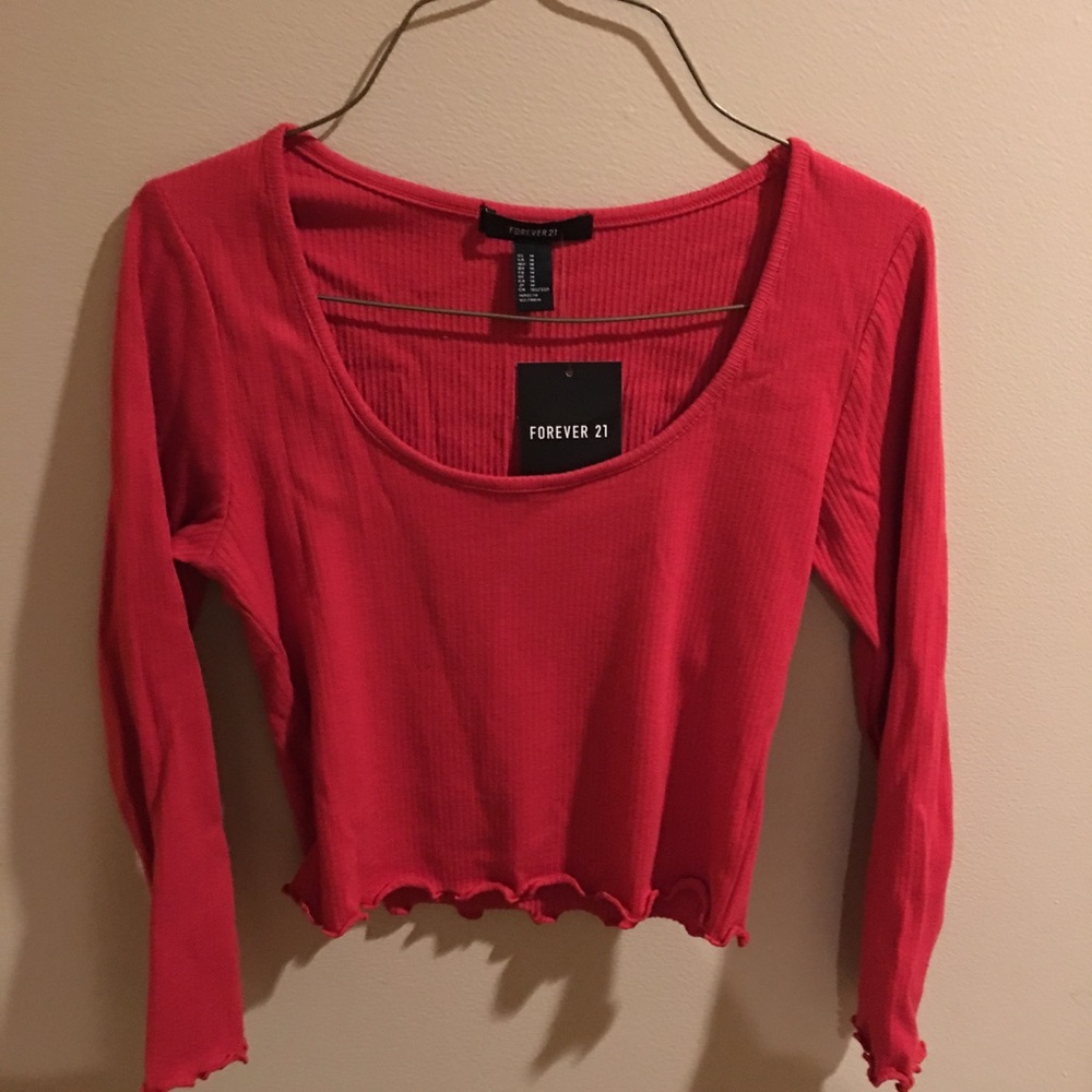 Red crop top